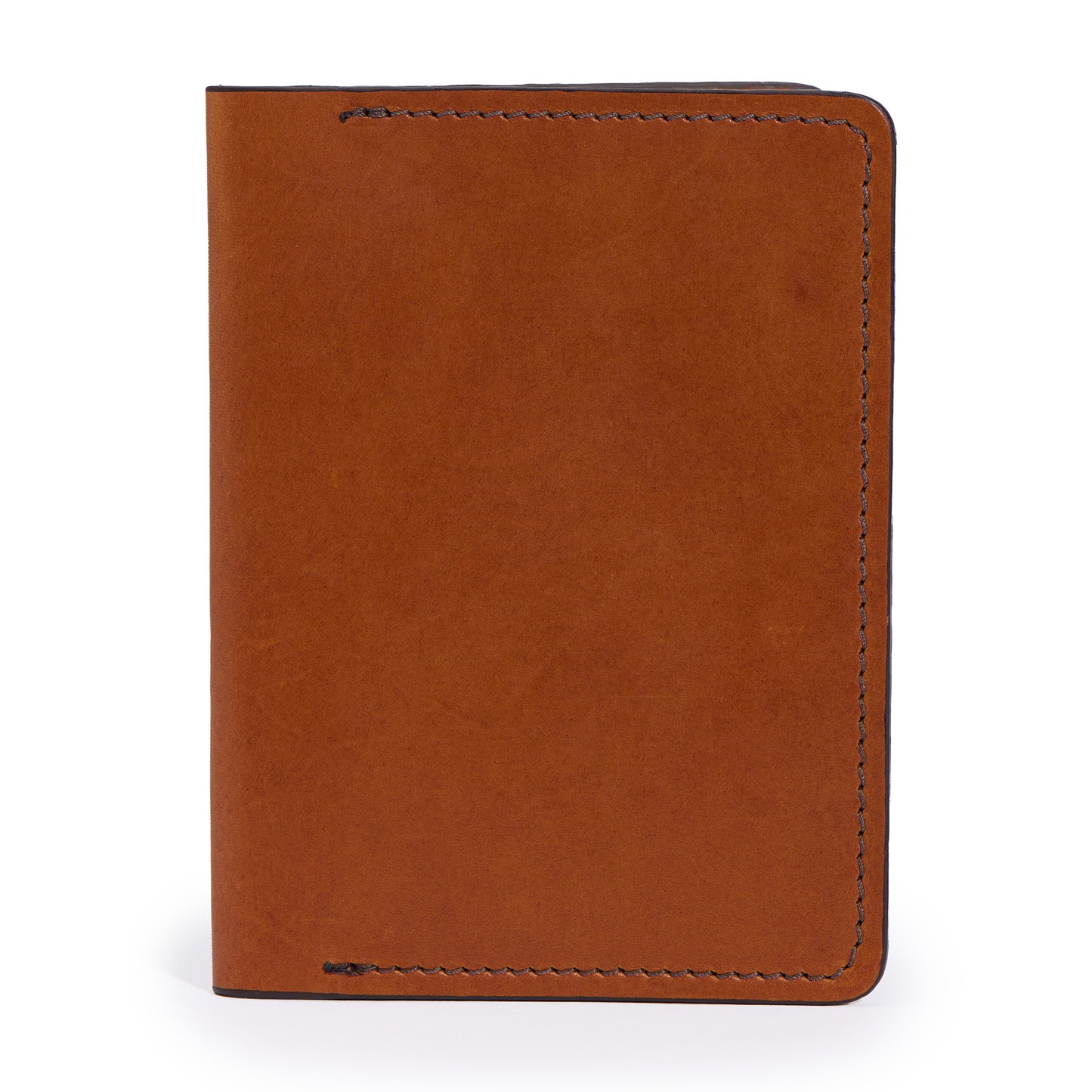Jackson Wayne field note journal front - full grain leather in saddle tan