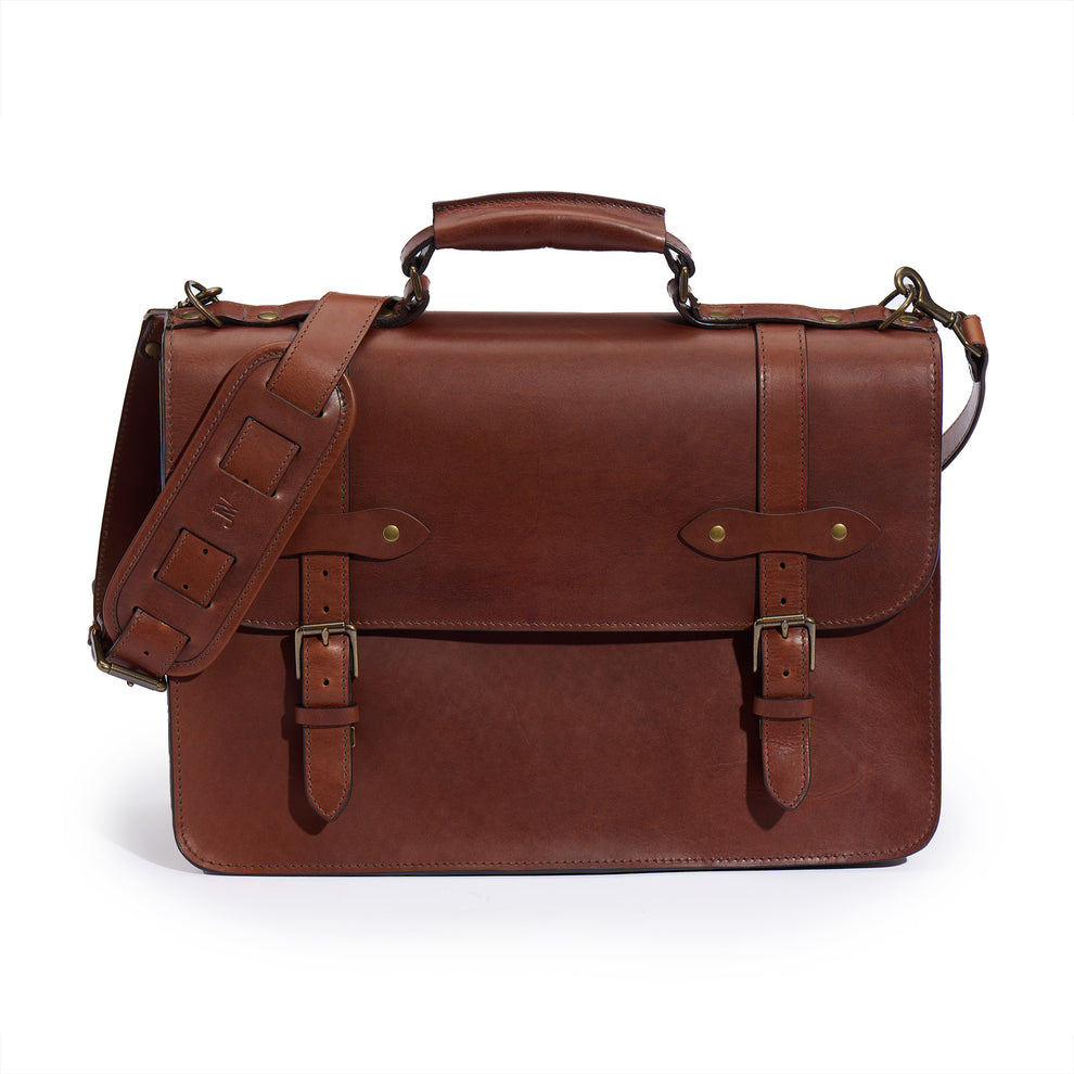 Full Grain Leather Briefcase for Men | A Classic Lawyer's Briefcase ...