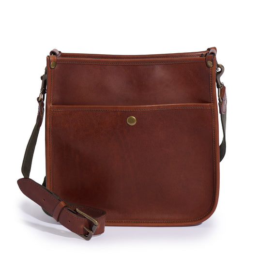 Cumberland Crossbody - women's crossbody purse made of Vintage Brown full grain leather by Jackson Wayne