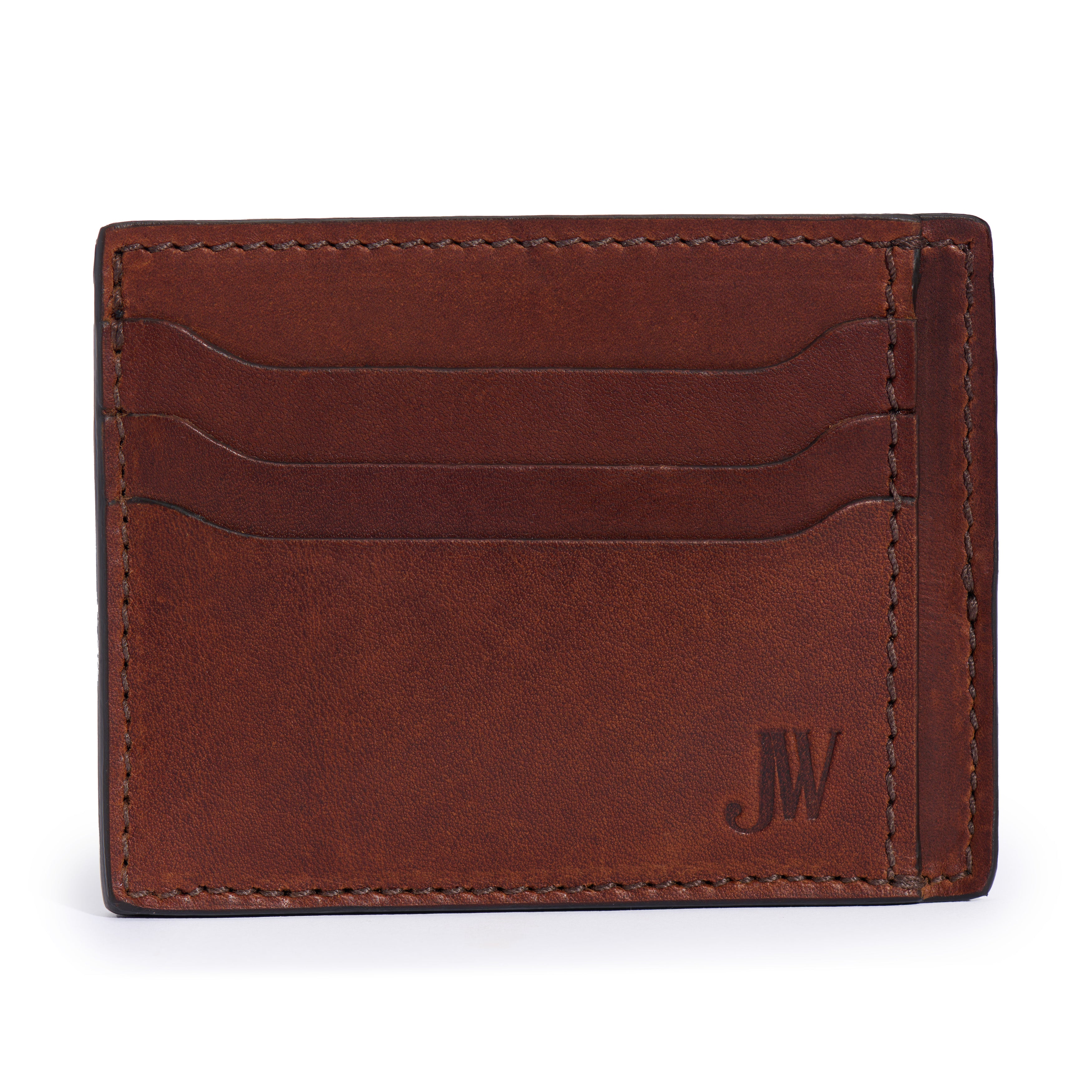 Slim Card Wallet Handmade from Genuine Leather in Tan – Bicyclist: Handmade  Leather Goods