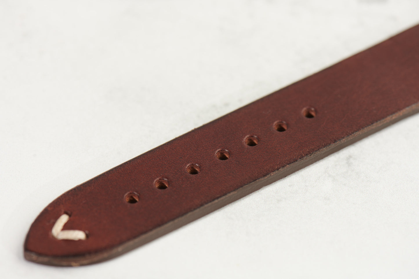 Italian leather watch strap details