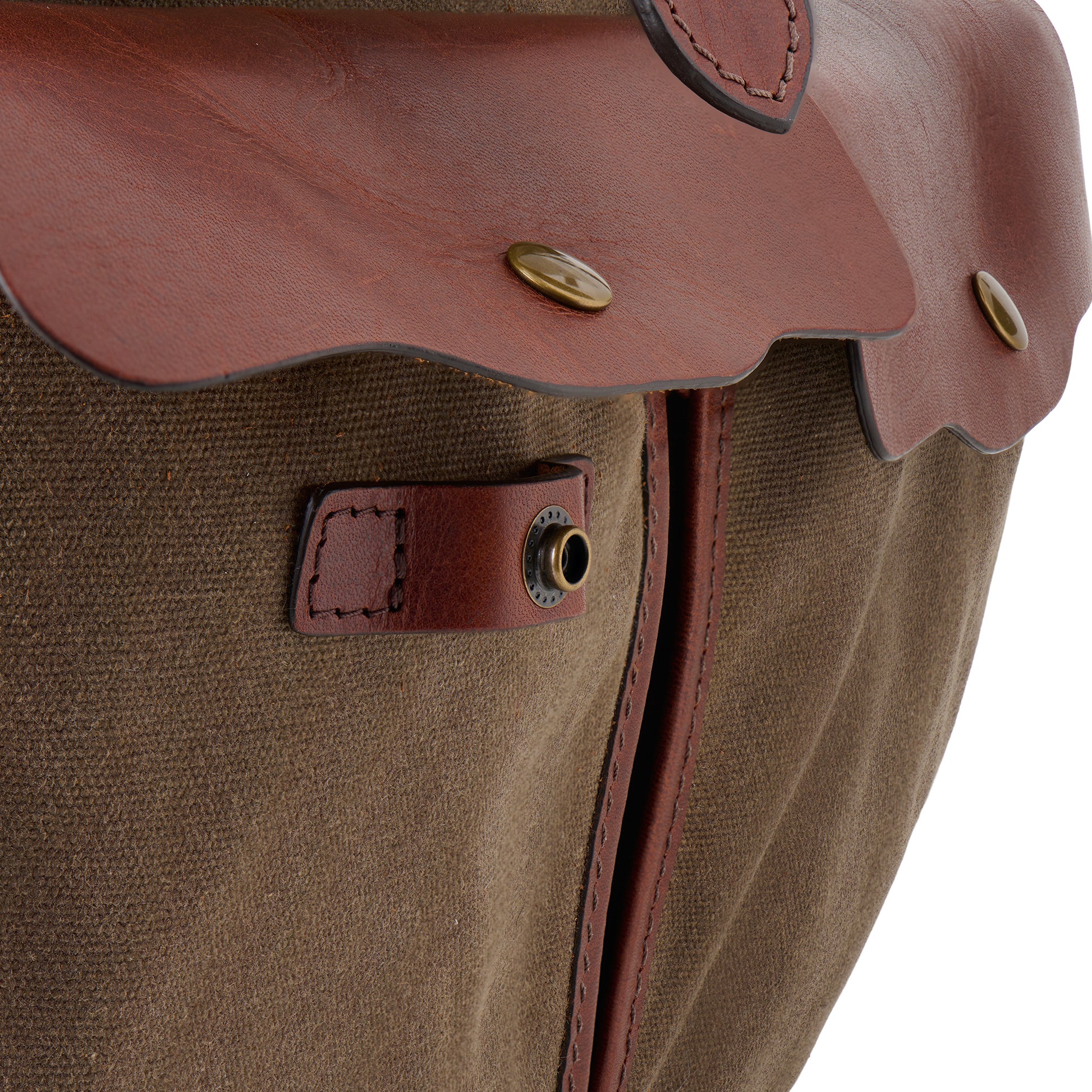 Jackson Wayne Founder's Backpack front pocket detail close up